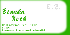 bianka neth business card